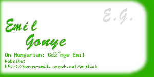 emil gonye business card